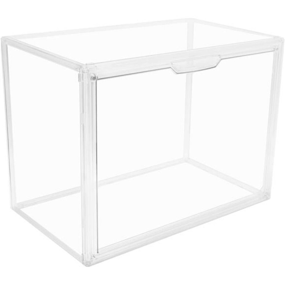Clear Stackable Plastic Storage Bins with Magnetic Attraction Lid